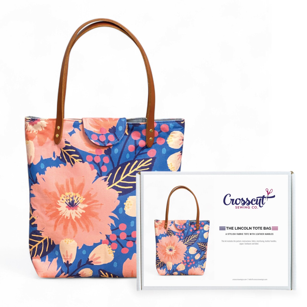 Crosscut Sewing Co.® Lincoln Tote Sewing Kit - Beginner Sewing Project Kit